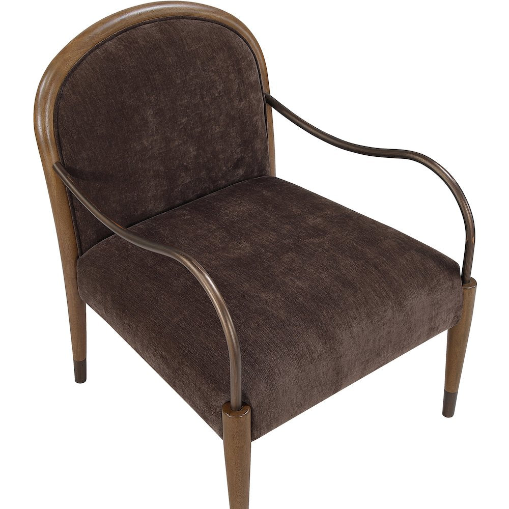 Cambria Brown Performance Fabric Upholstered Accent Chair