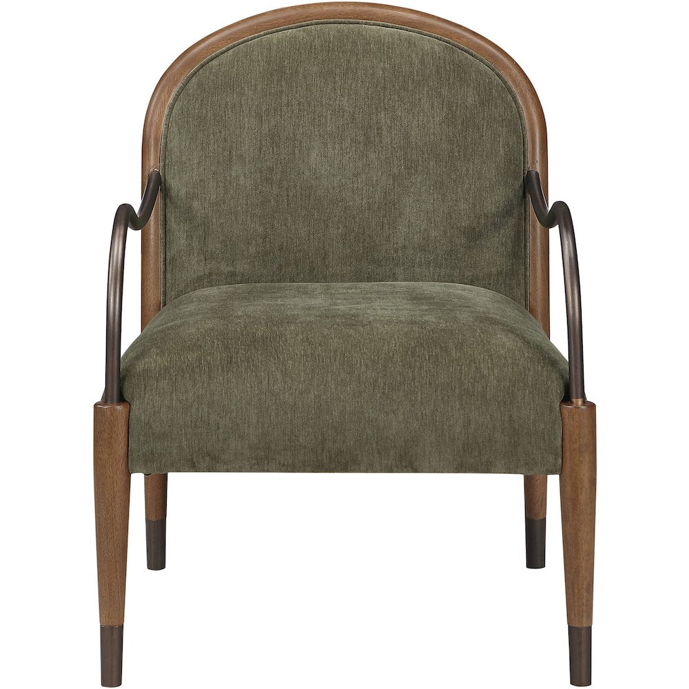 Cambria Green Performance Fabric Upholstered Accent Chair