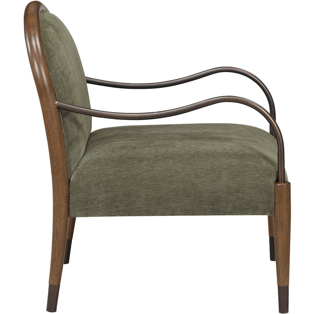Cambria Green Performance Fabric Upholstered Accent Chair