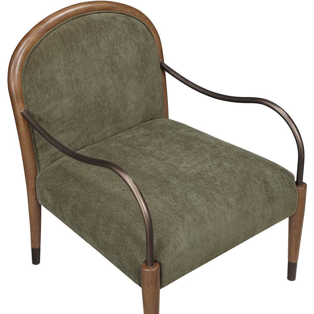 Cambria Green Performance Fabric Upholstered Accent Chair