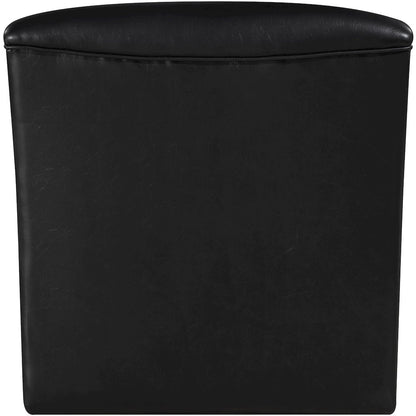 Vega Black Vegan Leather Accent Chair