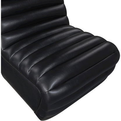 Vega Black Vegan Leather Accent Chair