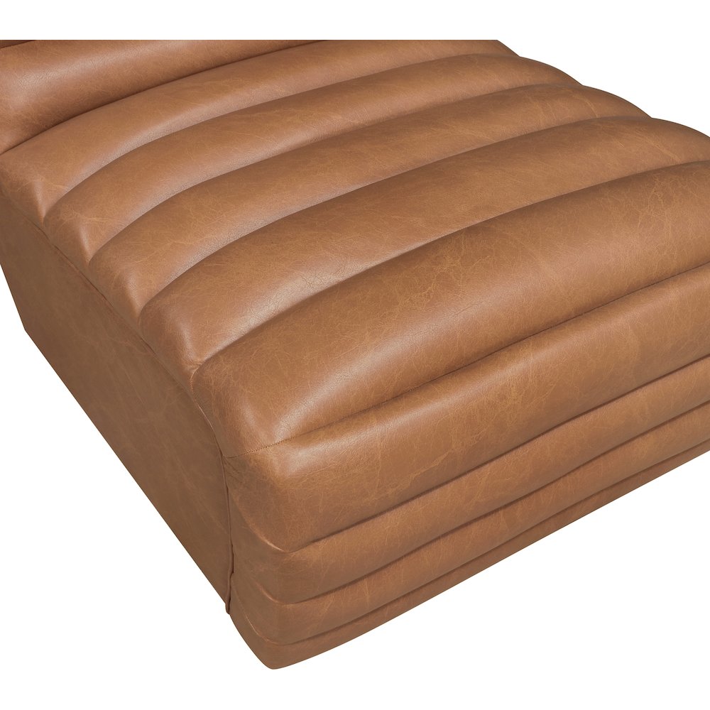 Vega Cognac Vegan Leather Accent Chair