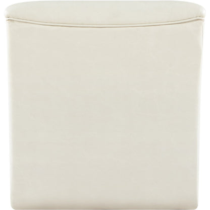 Vega Cream Vegan Leather Accent Chair