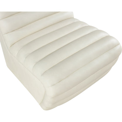Vega Cream Vegan Leather Accent Chair
