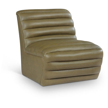 Vega Olive Vegan Leather Accent Chair