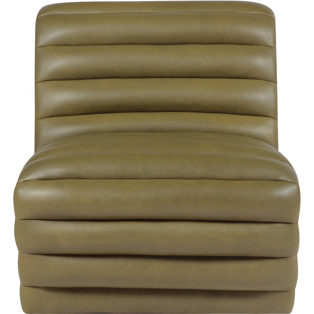 Vega Olive Vegan Leather Accent Chair