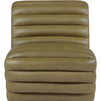 Vega Olive Vegan Leather Accent Chair