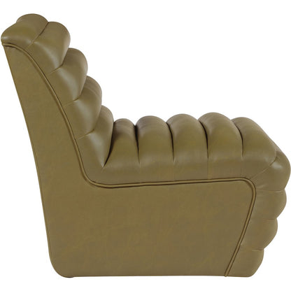 Vega Olive Vegan Leather Accent Chair