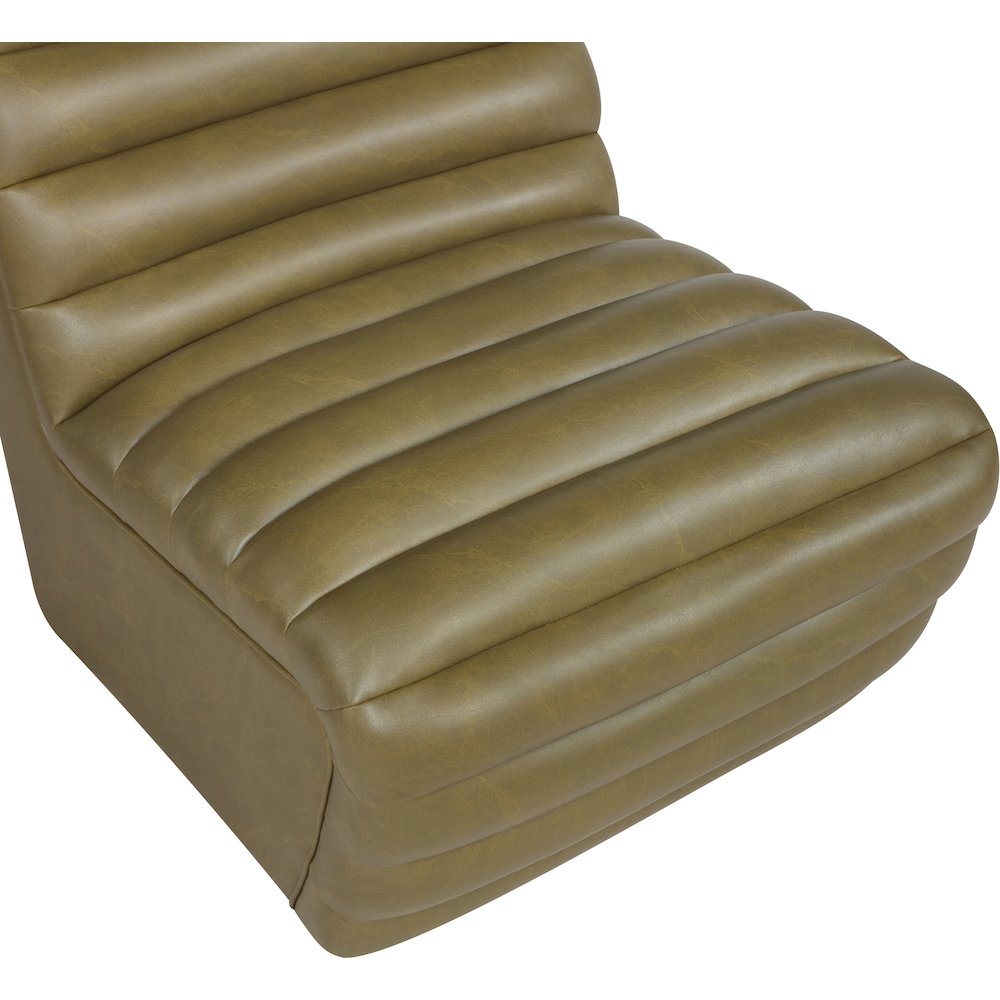 Vega Olive Vegan Leather Accent Chair