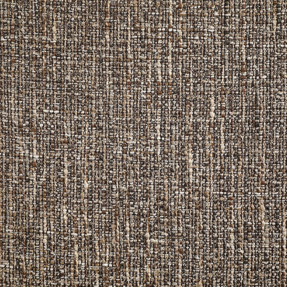 Marlowe Brown Linen Textured Fabric Upholstered Swivel Accent Chair