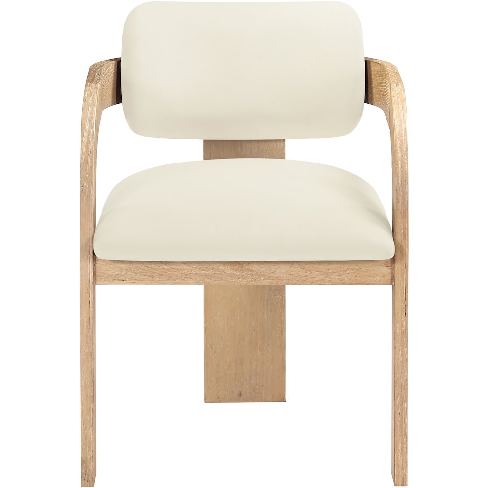 Cedra Cream Velvet Performance Fabric Upholstered Dining Chair, Set of 2