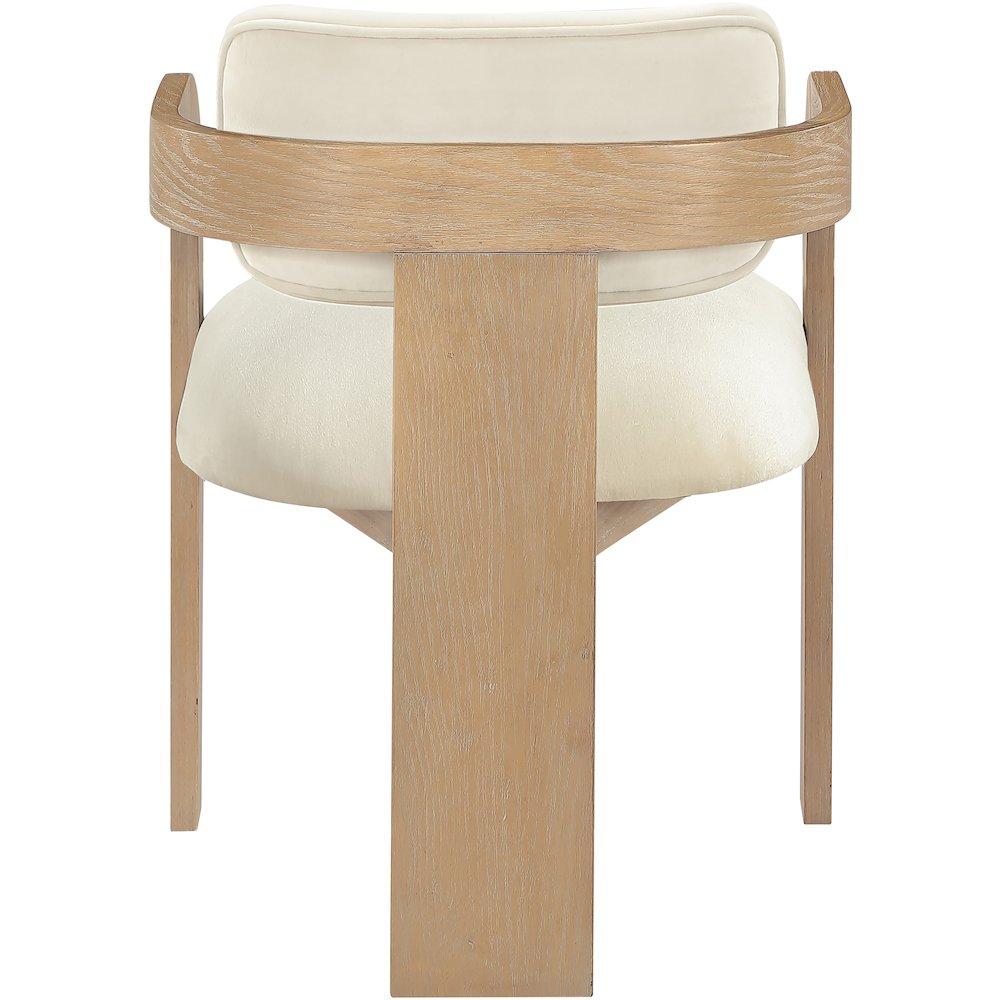 Cedra Cream Velvet Performance Fabric Upholstered Dining Chair, Set of 2