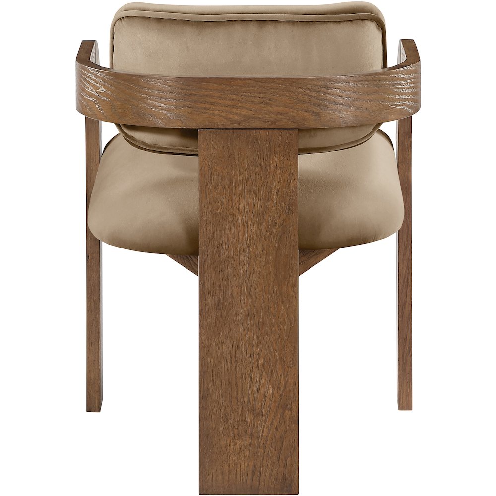 Cedra Beige Velvet Performance Fabric Upholstered Dining Chair, Set of 2