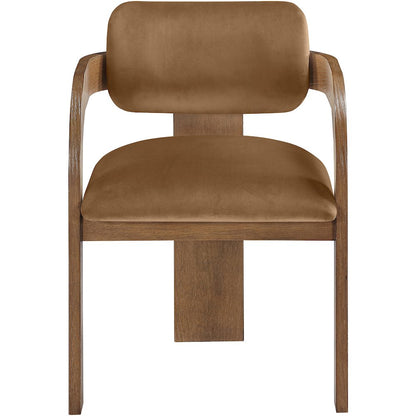 Cedra Saddle Velvet Performance Fabric Upholstered Dining Chair, Set of 2