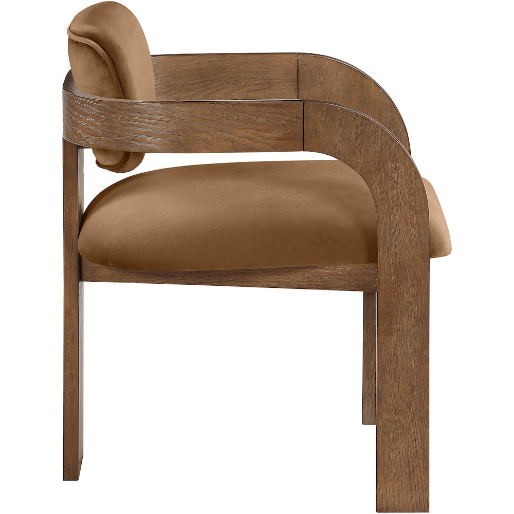 Cedra Saddle Velvet Performance Fabric Upholstered Dining Chair, Set of 2