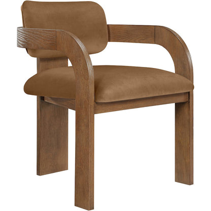 Cedra Saddle Velvet Performance Fabric Upholstered Dining Chair, Set of 2