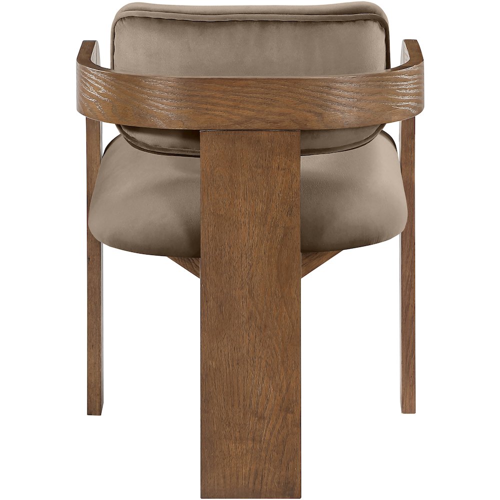 Cedra Taupe Velvet Performance Fabric Upholstered Dining Chair, Set of 2