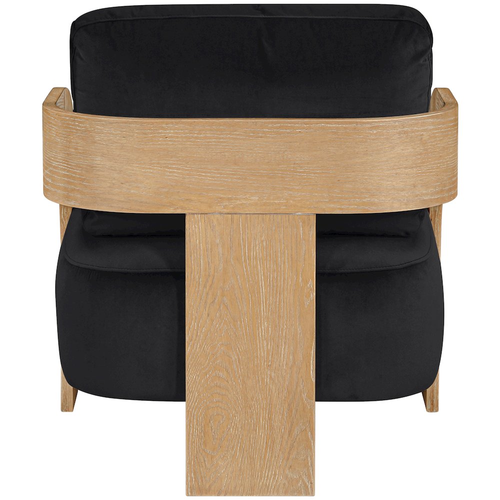 Cedra Black Velvet Performance Fabric Upholstered Accent Chair