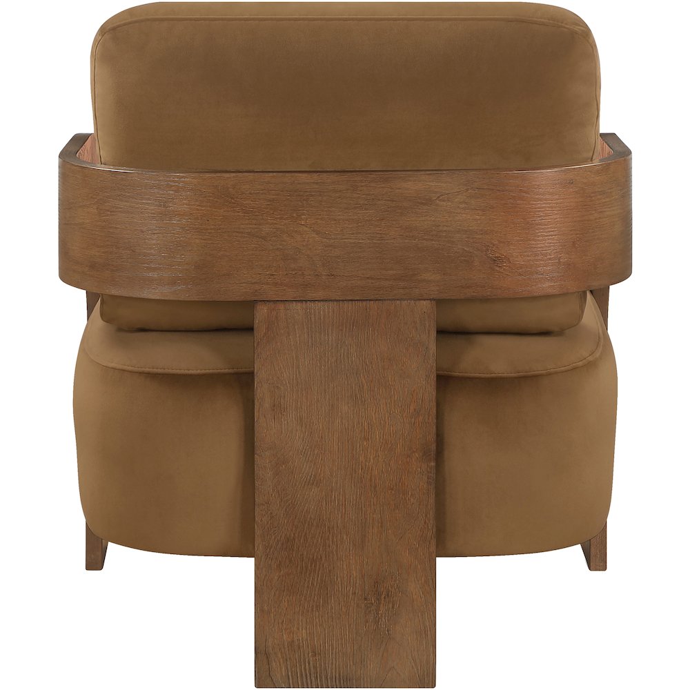Cedra Saddle Velvet Performance Fabric Upholstered Accent Chair