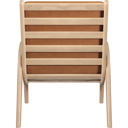 Randal Cognac Vegan Leather Upholstered Accent Chair