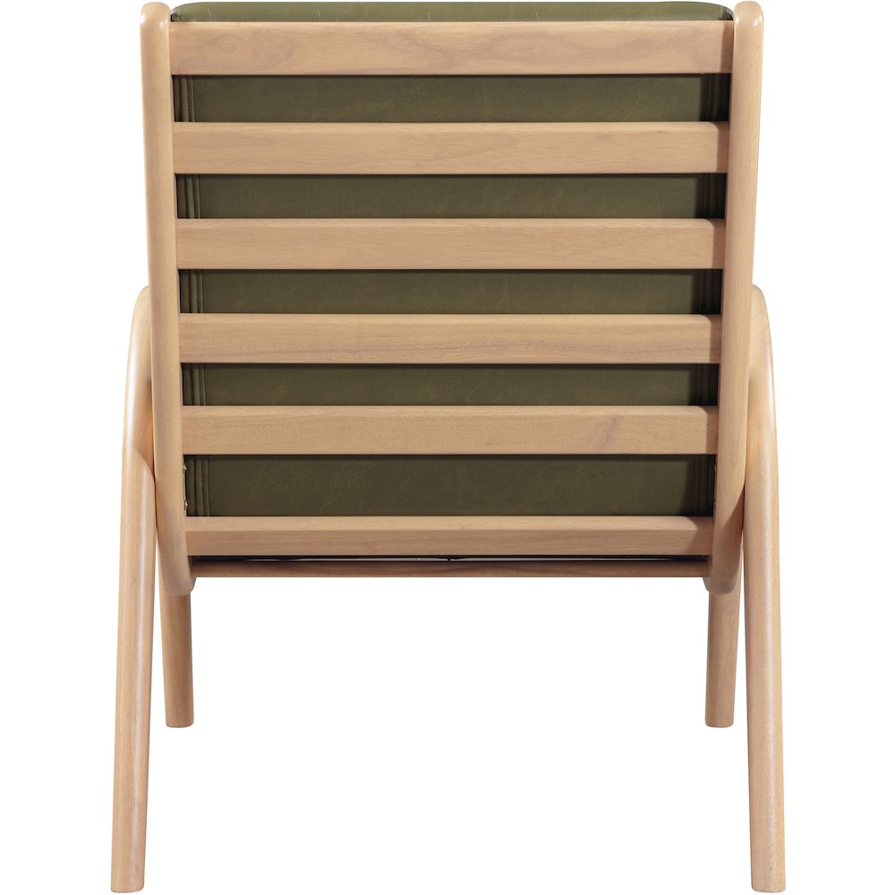 Randal Olive Vegan Leather Upholstered Accent Chair