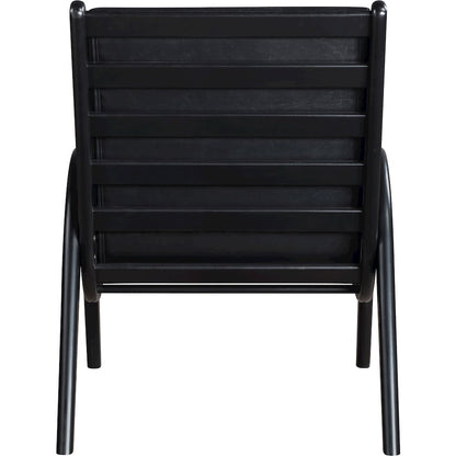 Randal Black Vegan Leather Upholstered Accent Chair