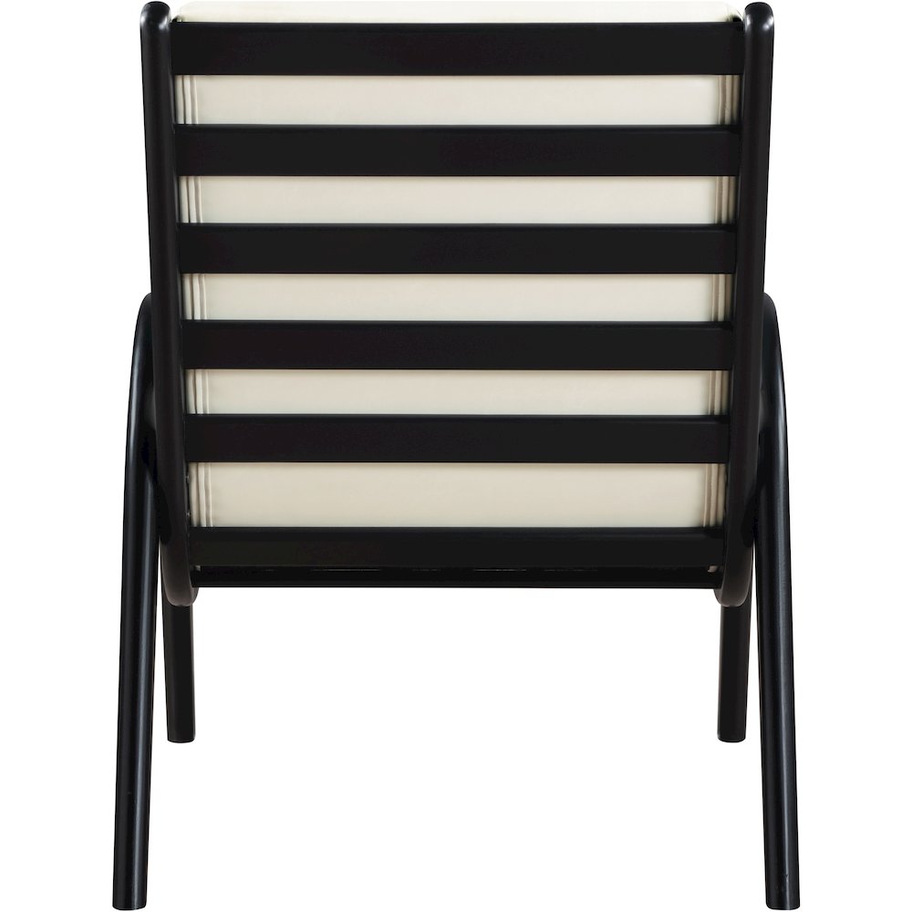 Randal Cream Vegan Leather Upholstered Accent Chair