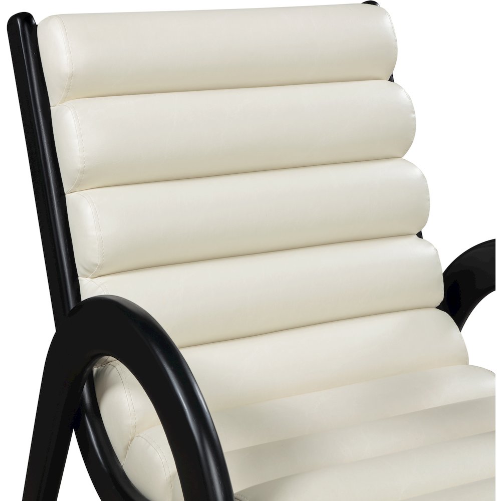 Randal Cream Vegan Leather Upholstered Accent Chair