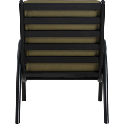 Randal Olive Vegan Leather Upholstered Accent Chair