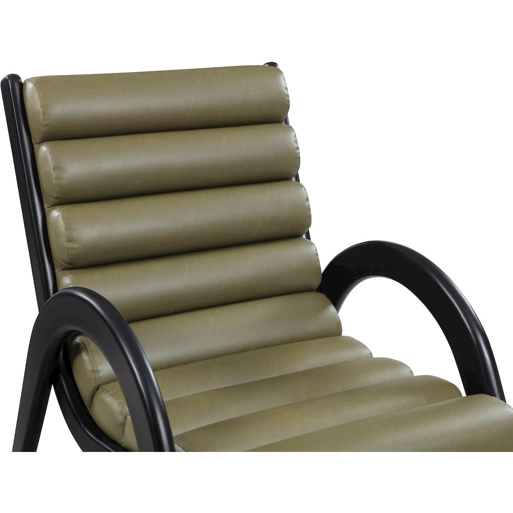 Randal Olive Vegan Leather Upholstered Accent Chair