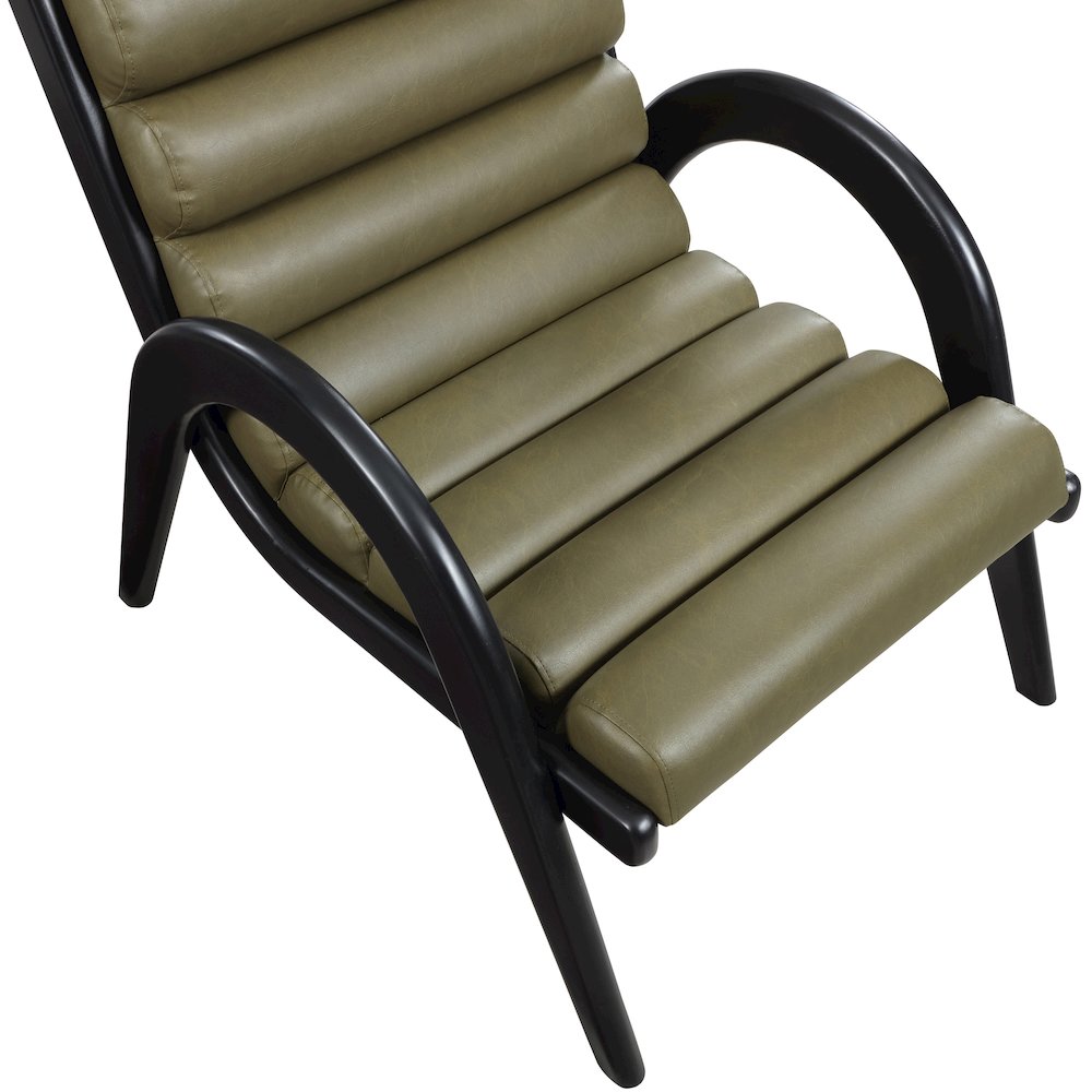 Randal Olive Vegan Leather Upholstered Accent Chair