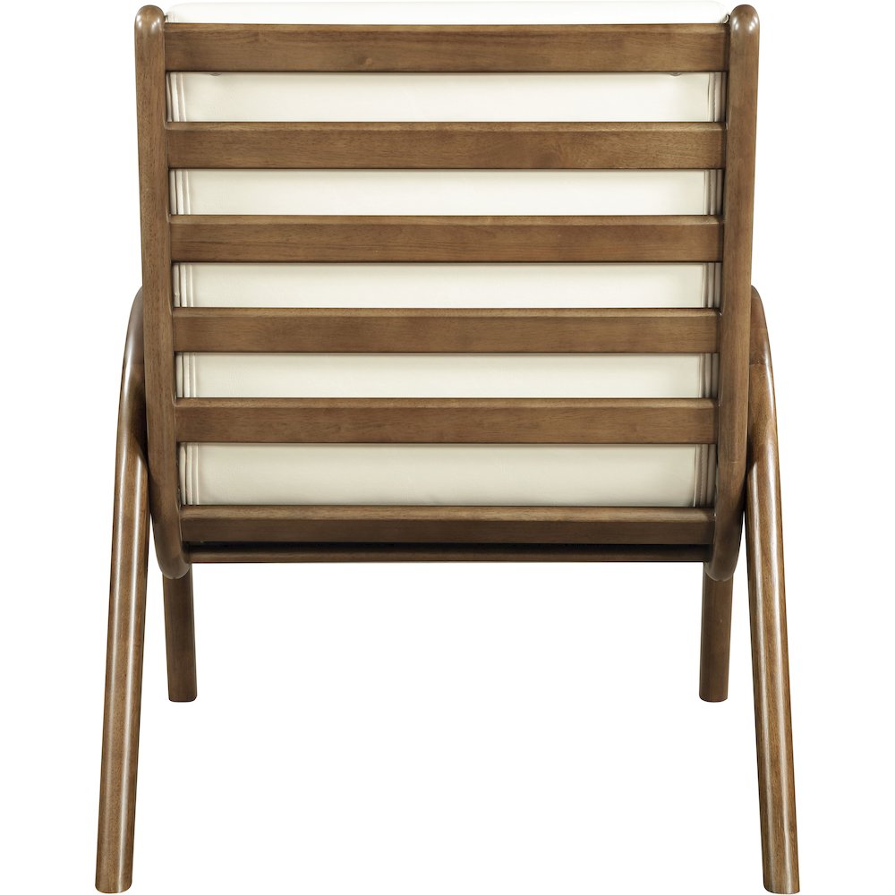 Randal Cream Vegan Leather Upholstered Accent Chair