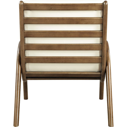 Randal Cream Vegan Leather Upholstered Accent Chair