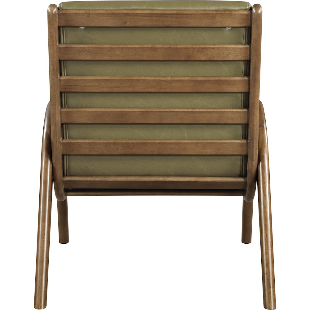 Randal Olive Vegan Leather Upholstered Accent Chair