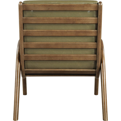 Randal Olive Vegan Leather Upholstered Accent Chair