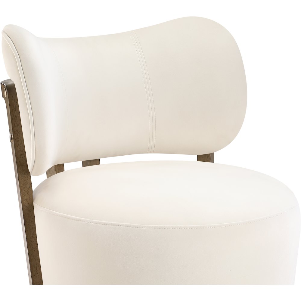 Elara Cream Velvet Upholstered Swivel Accent Chair