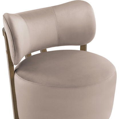 Elara Taupe Velvet Upholstered Swivel Accent Chair
