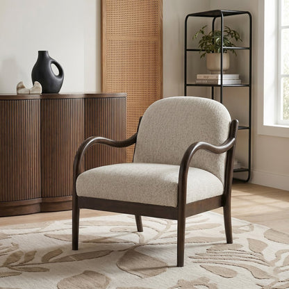 Helmsley Beige Performance Fabric Upholstered Accent Chair