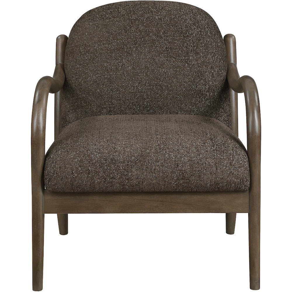 Helmsley Brown Performance Fabric Upholstered Accent Chair