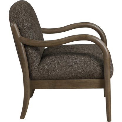 Helmsley Brown Performance Fabric Upholstered Accent Chair