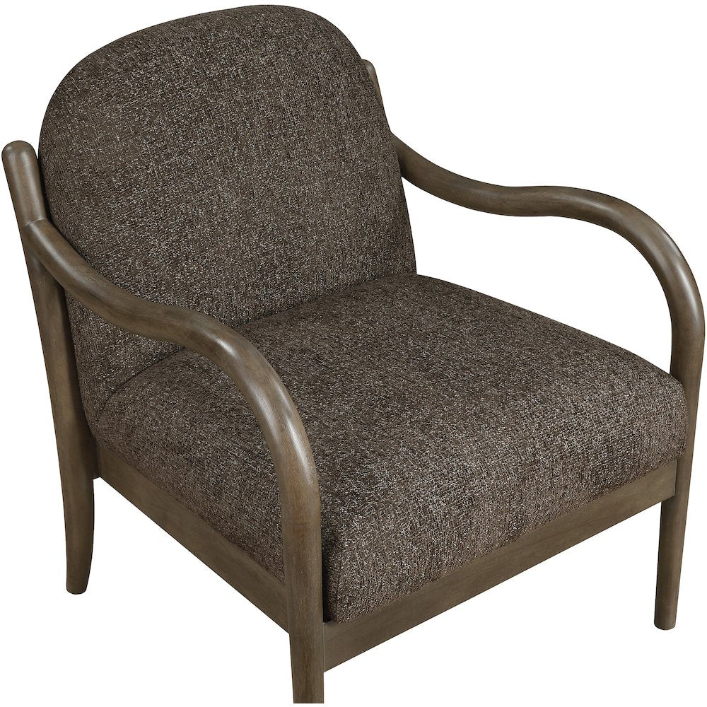 Helmsley Brown Performance Fabric Upholstered Accent Chair