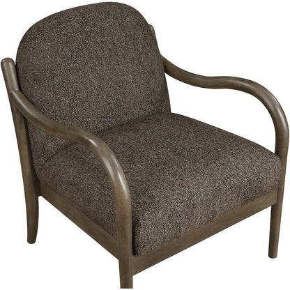 Helmsley Brown Performance Fabric Upholstered Accent Chair