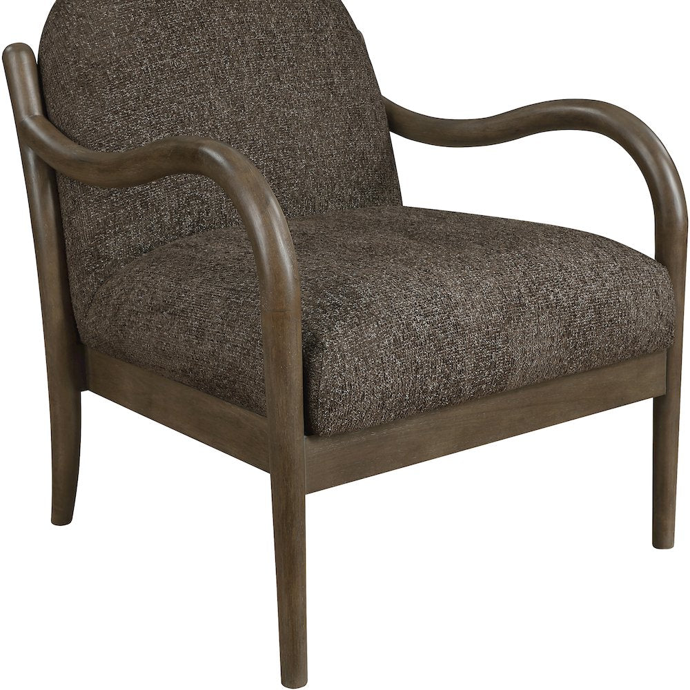 Helmsley Brown Performance Fabric Upholstered Accent Chair