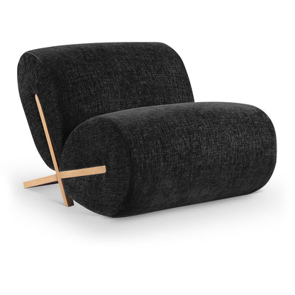 Akira Black Fabric Upholstered Accent Chair