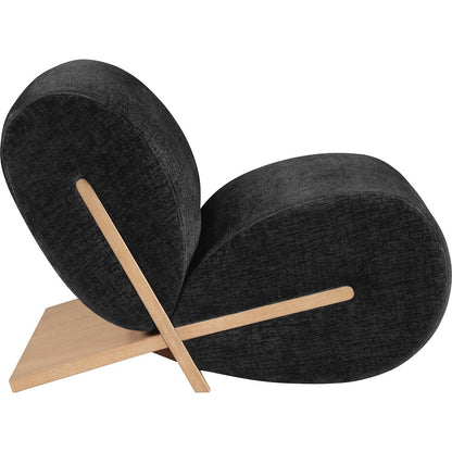 Akira Black Fabric Upholstered Accent Chair