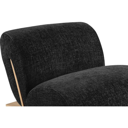 Akira Black Fabric Upholstered Accent Chair