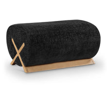 Akira Black Fabric Upholstered Ottoman