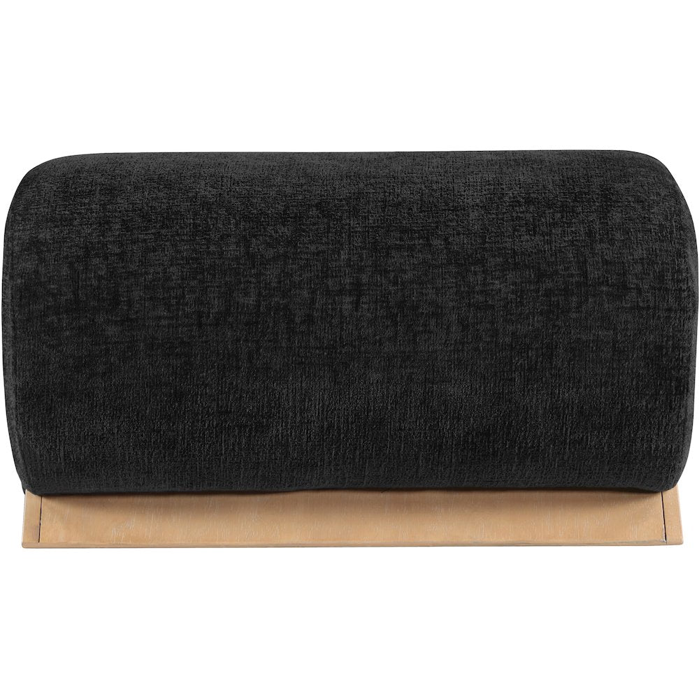 Akira Black Fabric Upholstered Ottoman