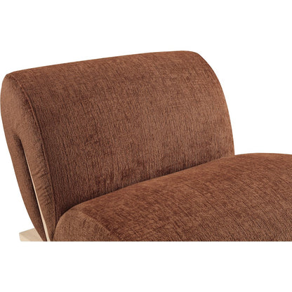 Akira Cognac Fabric Upholstered Accent Chair